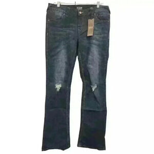 Women's Alloy Apparel Avery Low Rise Boot Cut Tall Five Pocket Style Blue Jeans